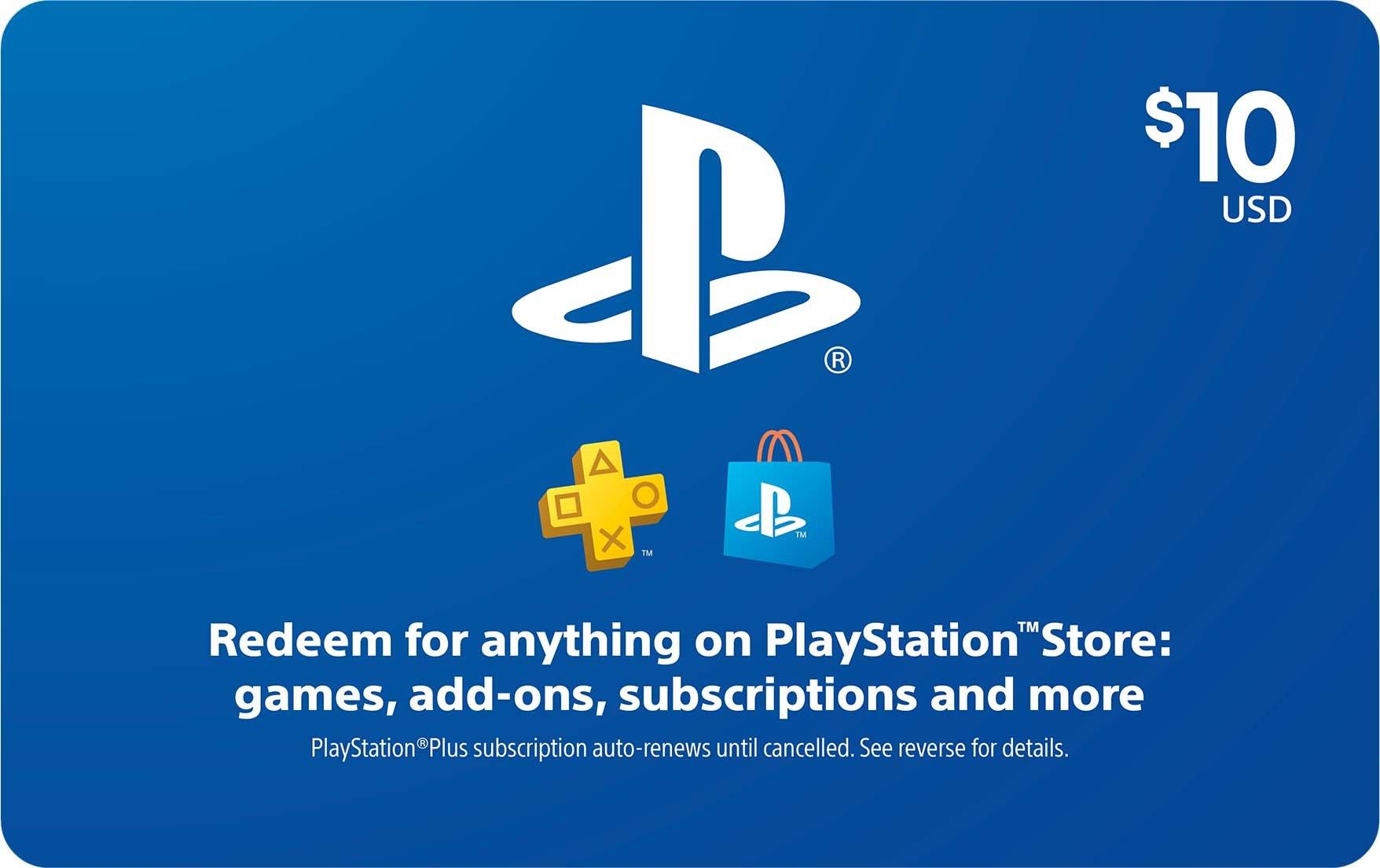 $10 PlayStation Store Digital Gift Card