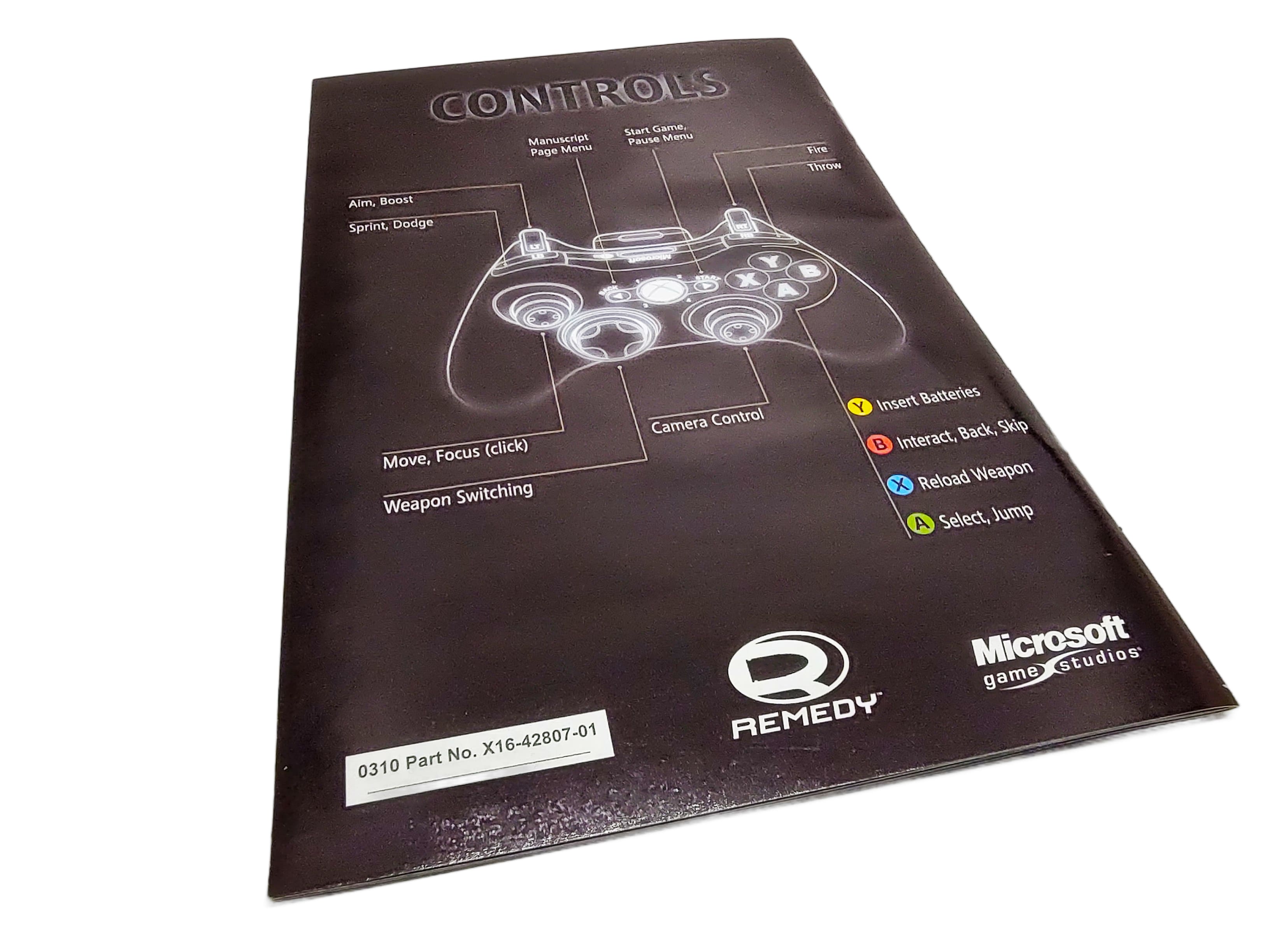 Alan Wake | Xbox 360 Game | Back of manual