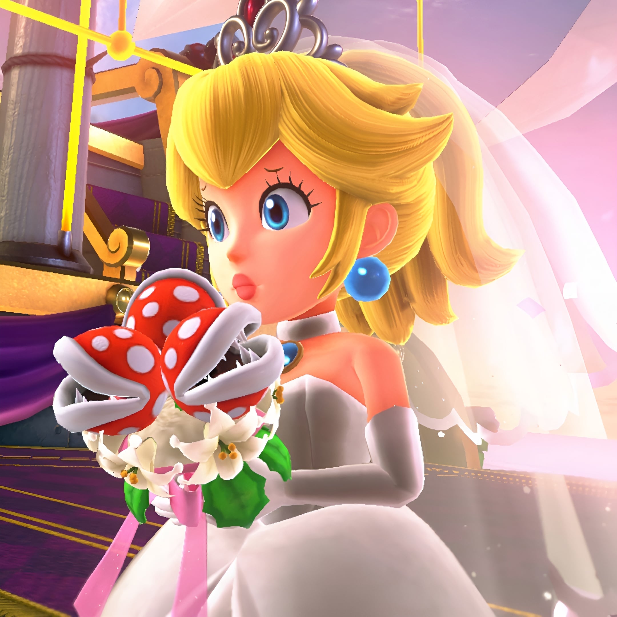 MARIO＆PEACH WEDDING STYLE Super Mario Odyssey Plush toy Mario and Princess Peach
