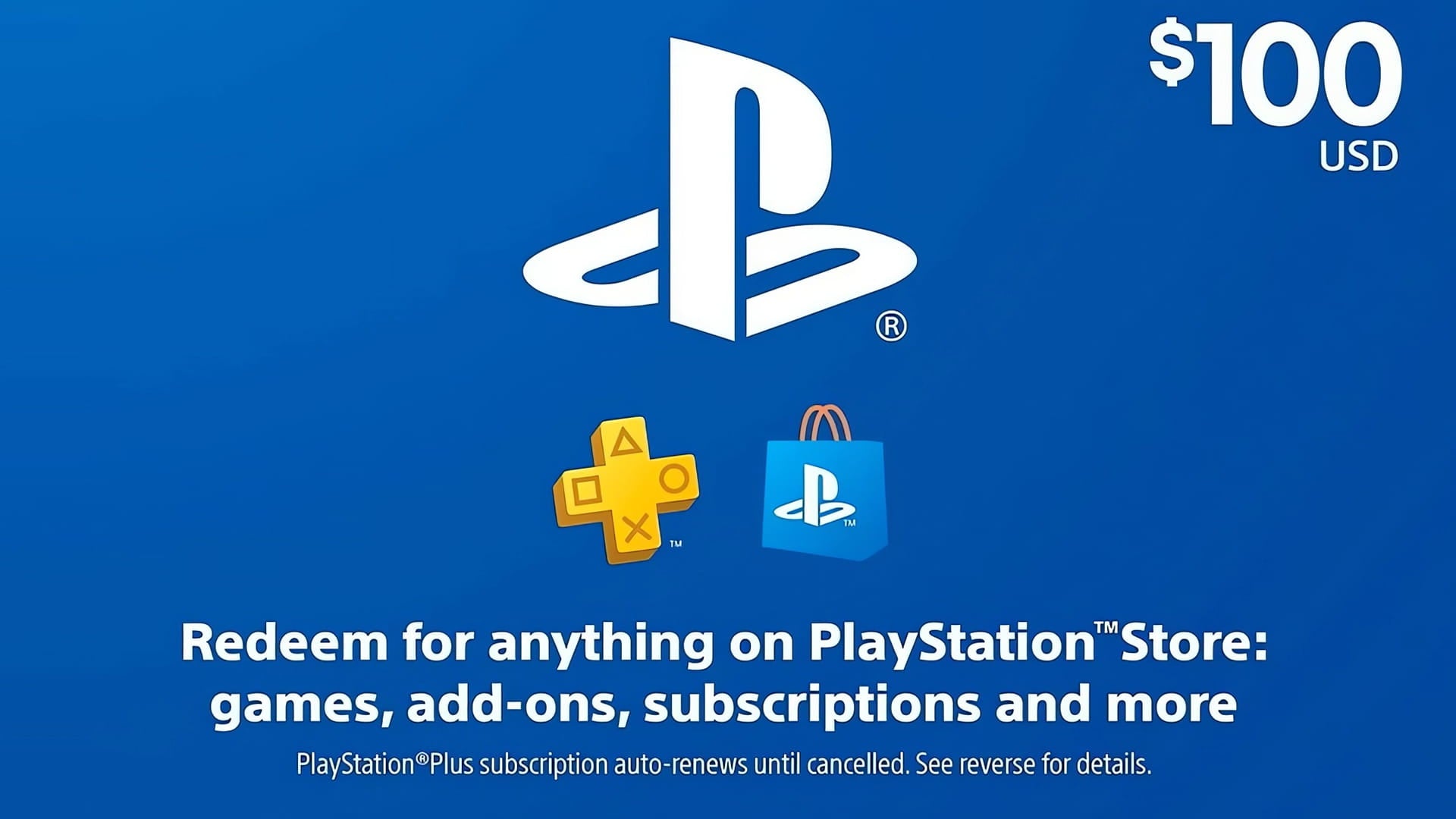 $100 PlayStation Store Digital Gift Card