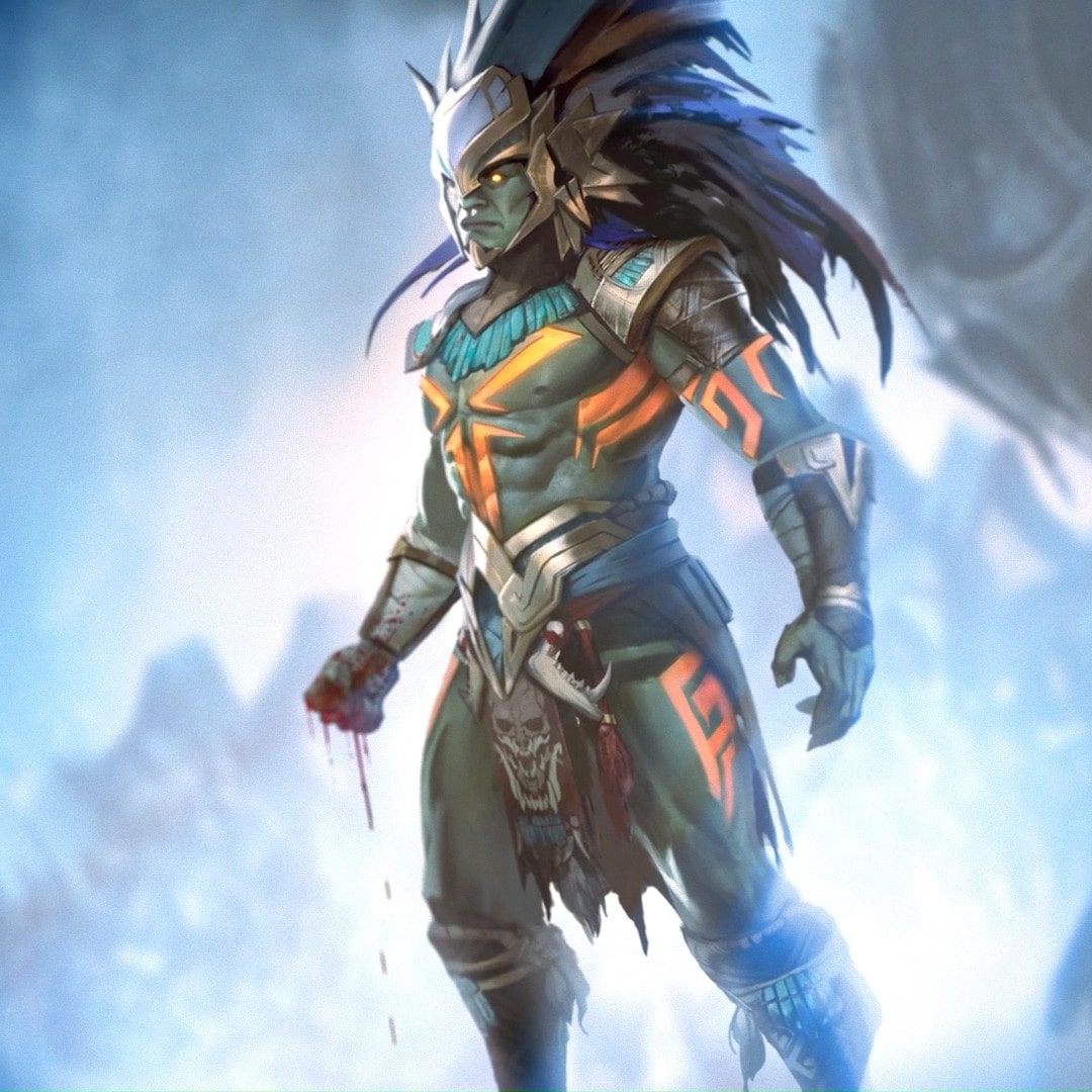 Mortal Kombat 11 Kotal Kahn Painted Warrior skin gameplay 