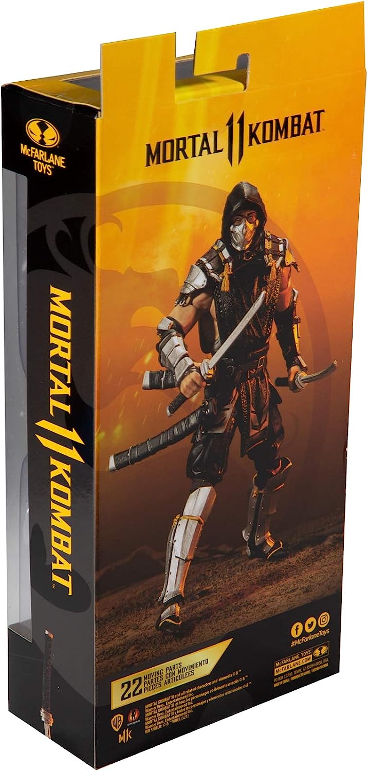 McFarlane Toys | Mortal Kombat 11 | Scorpion In The Shadows Variant 7" Figure | Box | Back