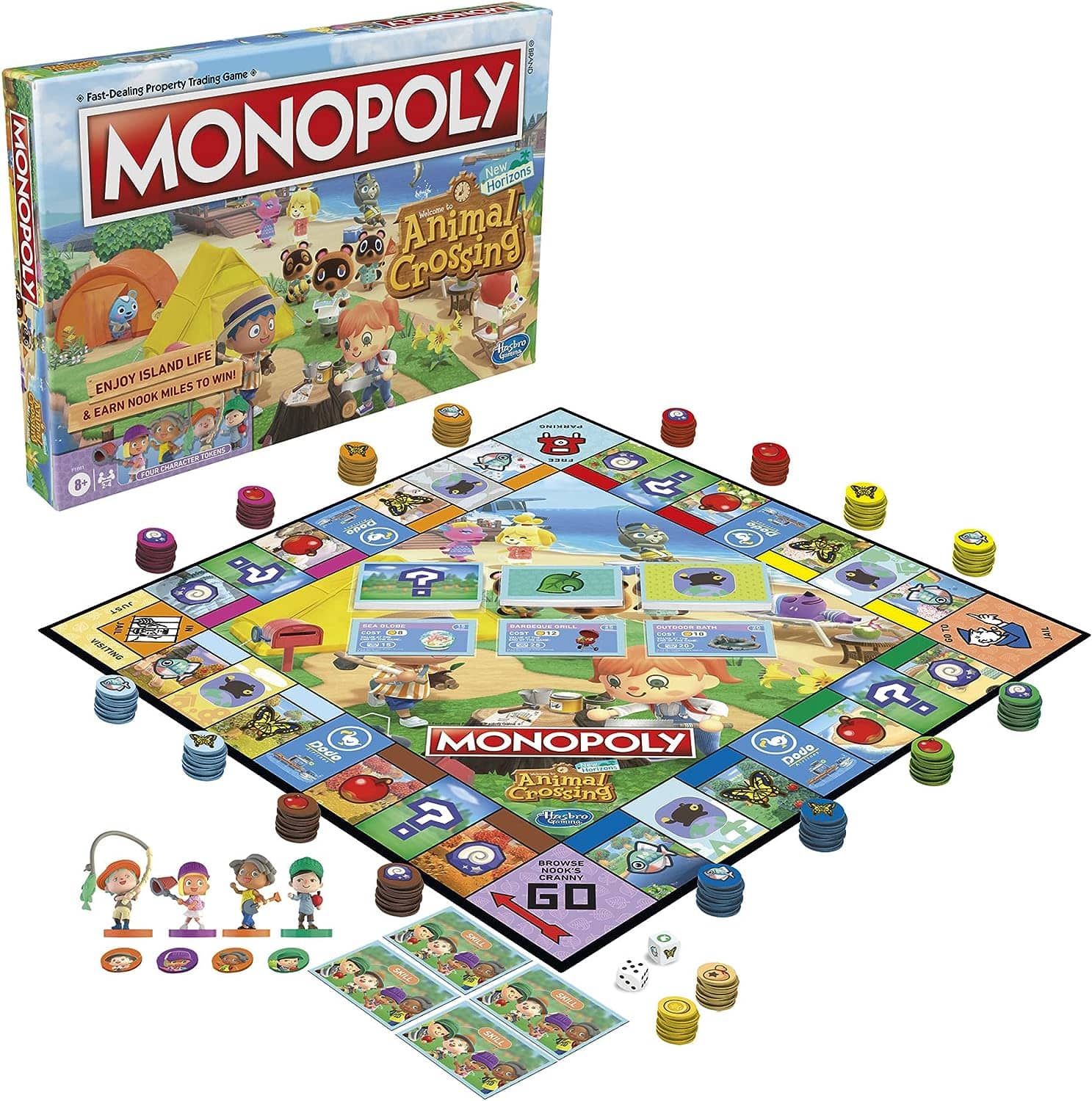 Monopoly: Animal Crossing New Horizons Edition - Board Game - Box and contents