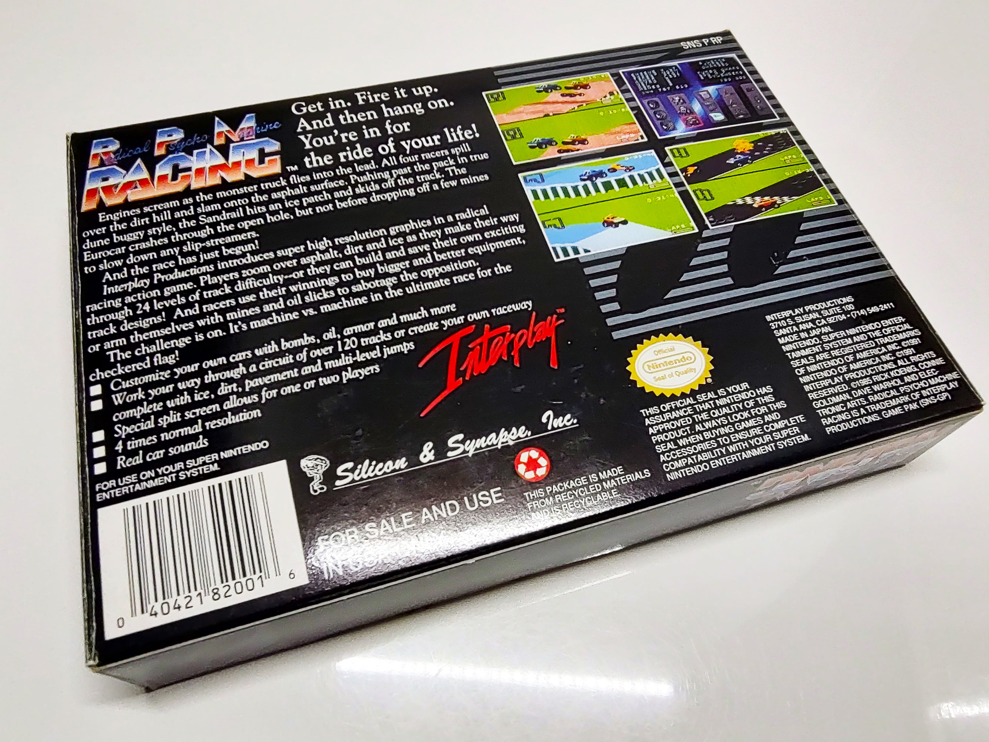 RPM Racing | Super Nintendo | Back of box