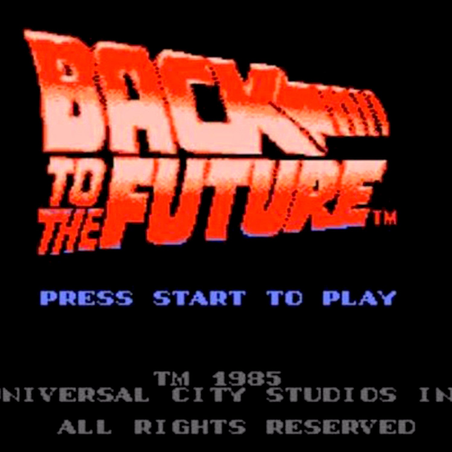 Back to the Future NES Nintendo Game - Screenshot