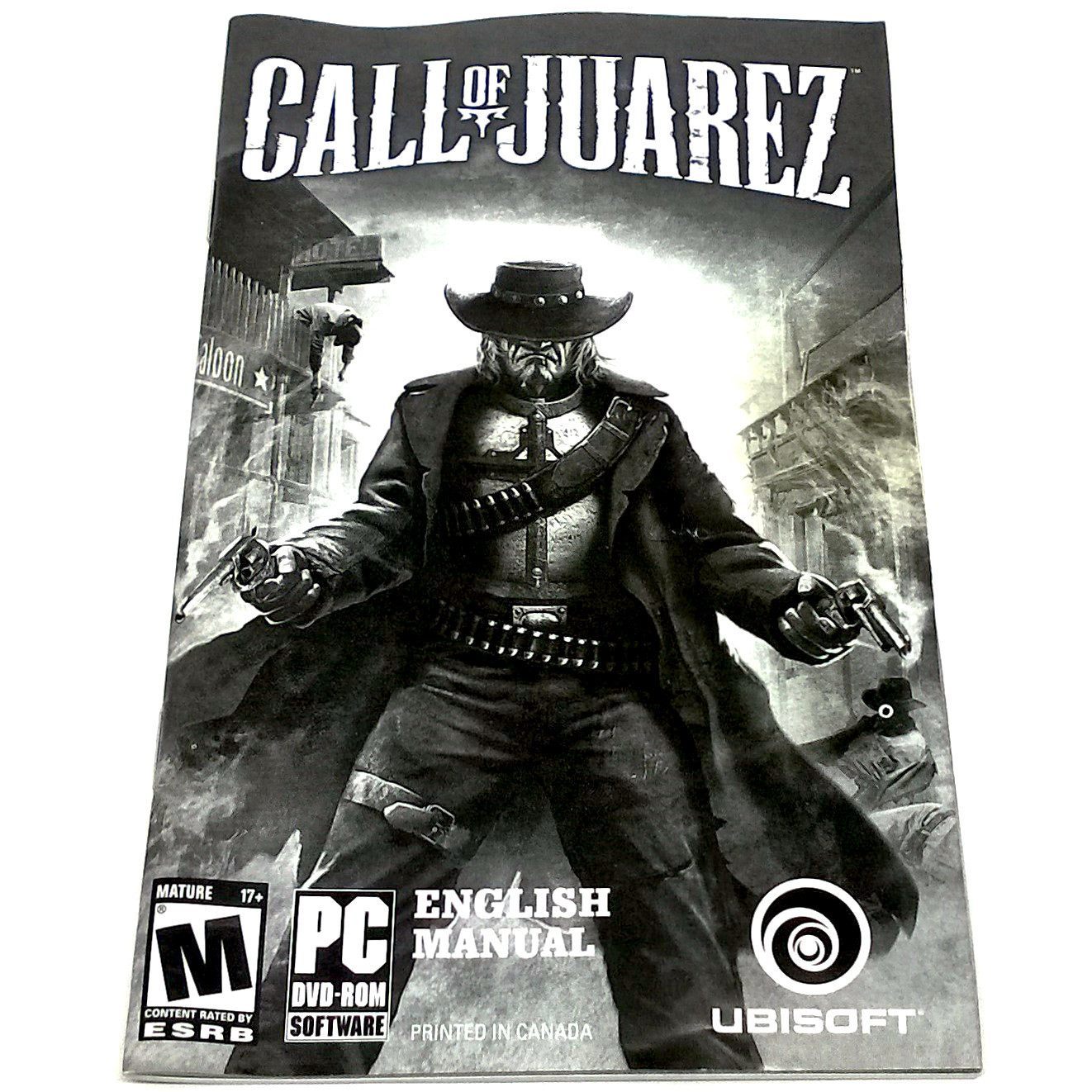 Call of Juarez for PC DVD-ROM - Front of manual