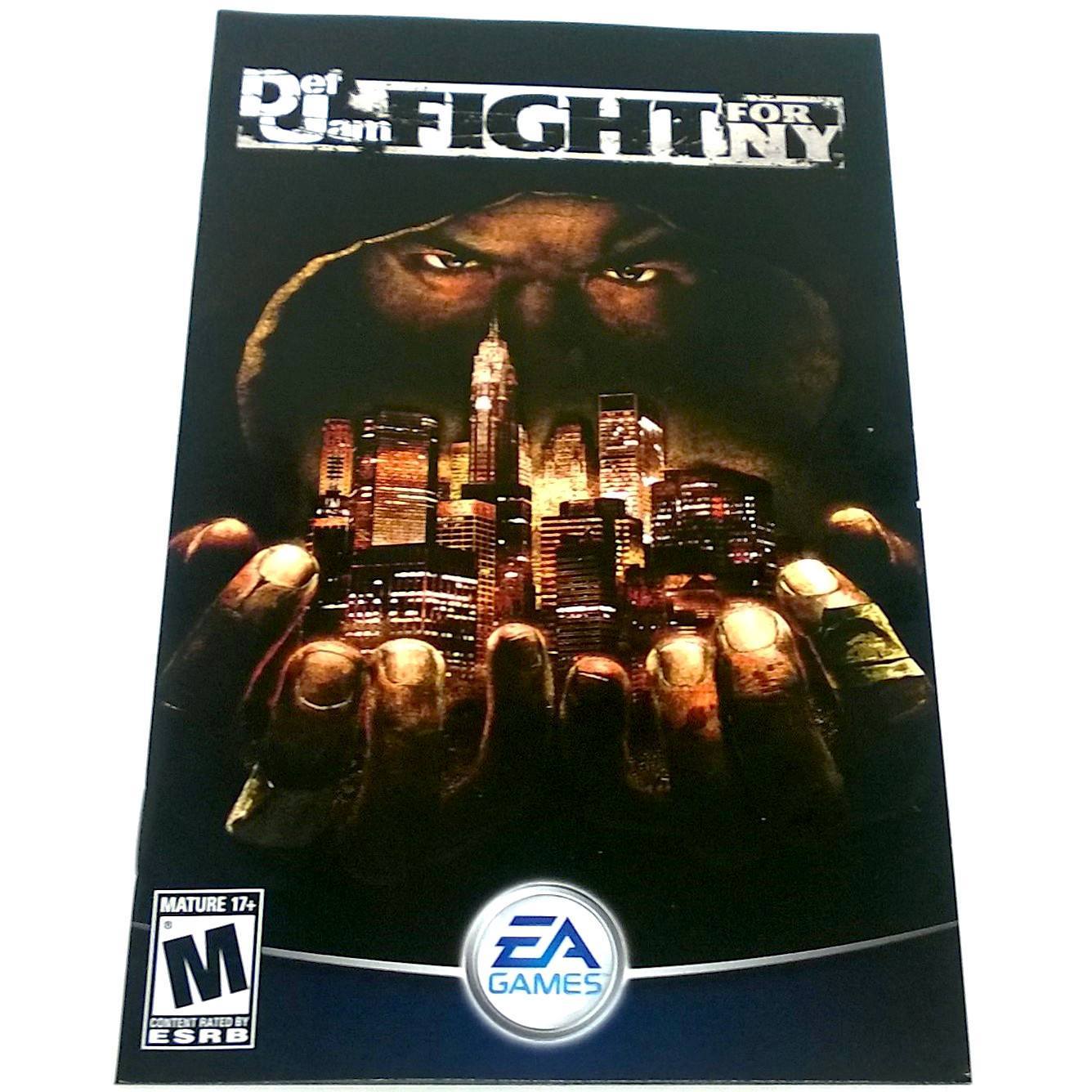 Def Jam: Fight for NY (Greatest Hits Edition) for PlayStation 2 - Front of manual