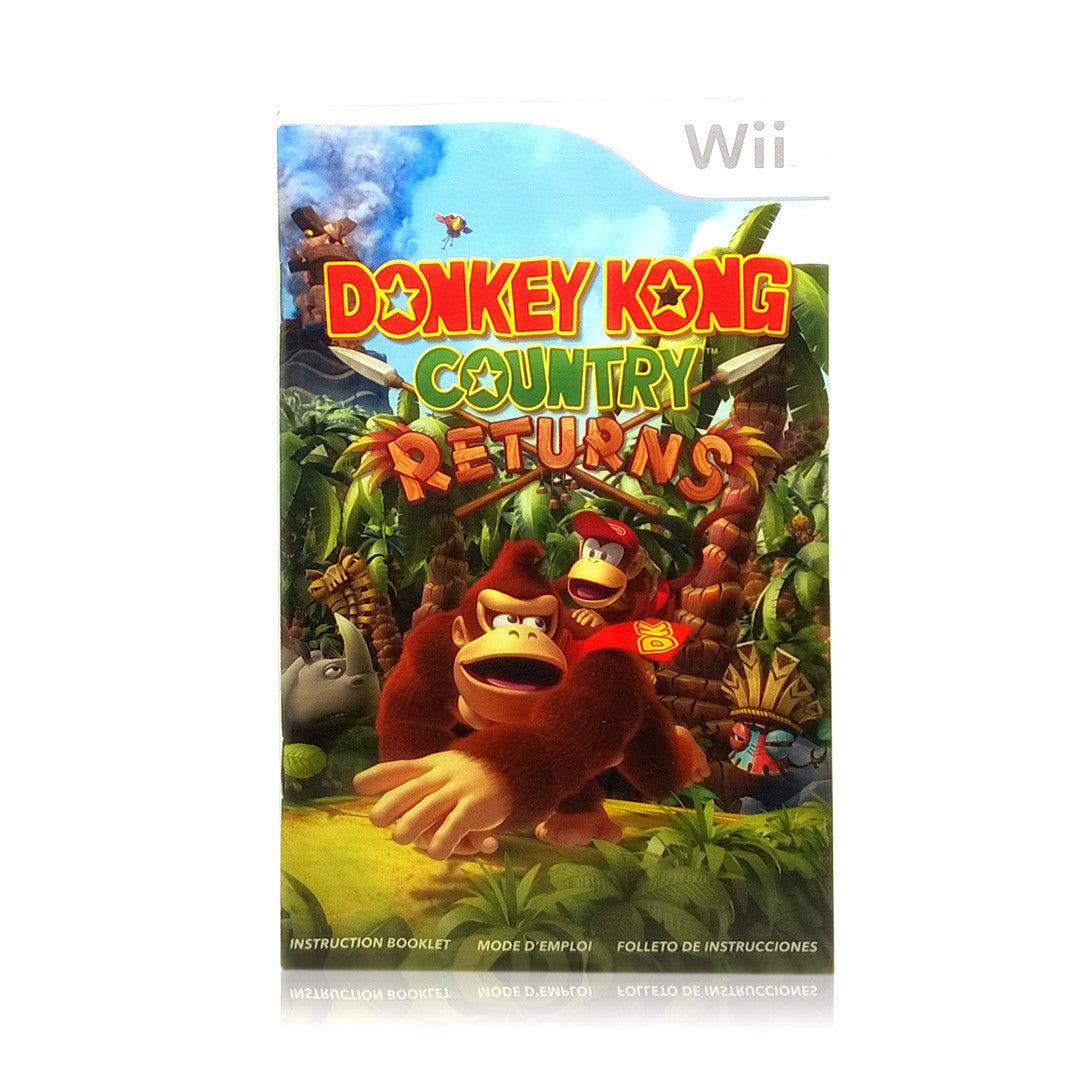 Donkey Kong Country Returns Nintendo Wii Game - Manual