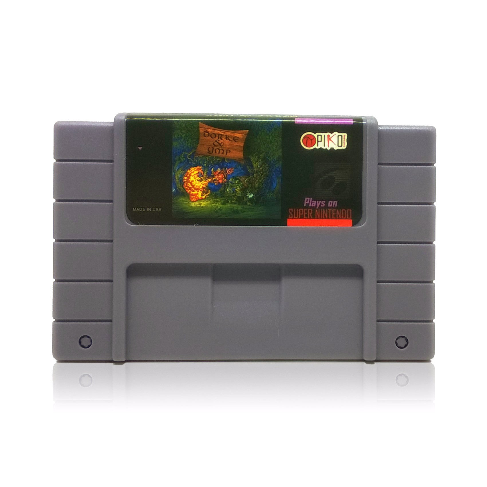 Dorke and Ymp SNES Super Nintendo Game - Cartridge
