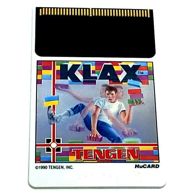 Klax for TurboGrafx-16 - Front of HuCard