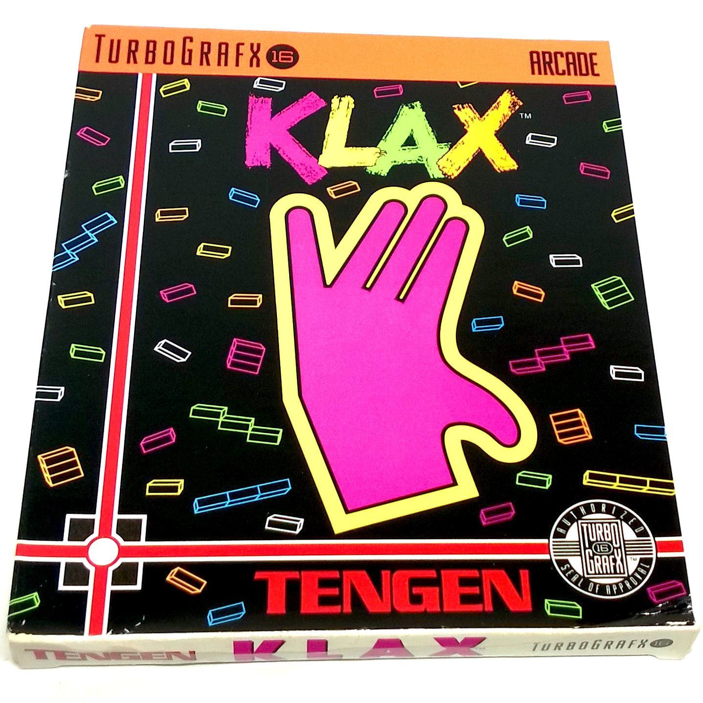 Klax for TurboGrafx-16 - Front of box