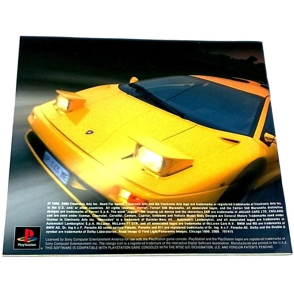Need for Speed: High Stakes (Greatest Hits edition) for PlayStation - Back of manual