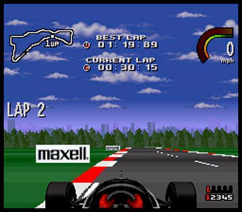 Newman/Haas IndyCar featuring Nigel Mansell SNES Super Nintendo Game - Screenshot