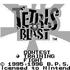 Tetris Blast Nintendo Game Boy Game - Titlescreen