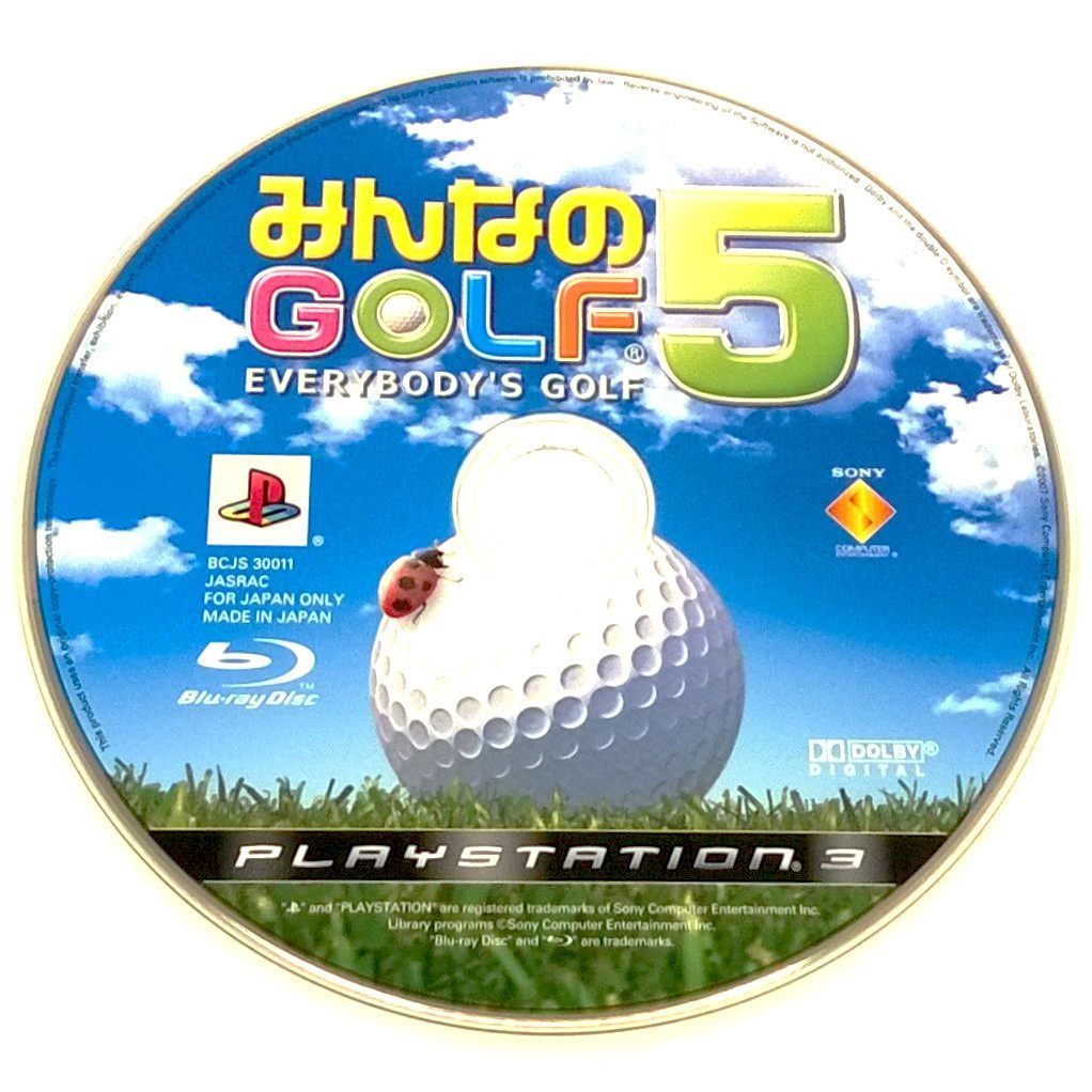 Minna no Golf 5 for PlayStation 3 (import) - Game disc