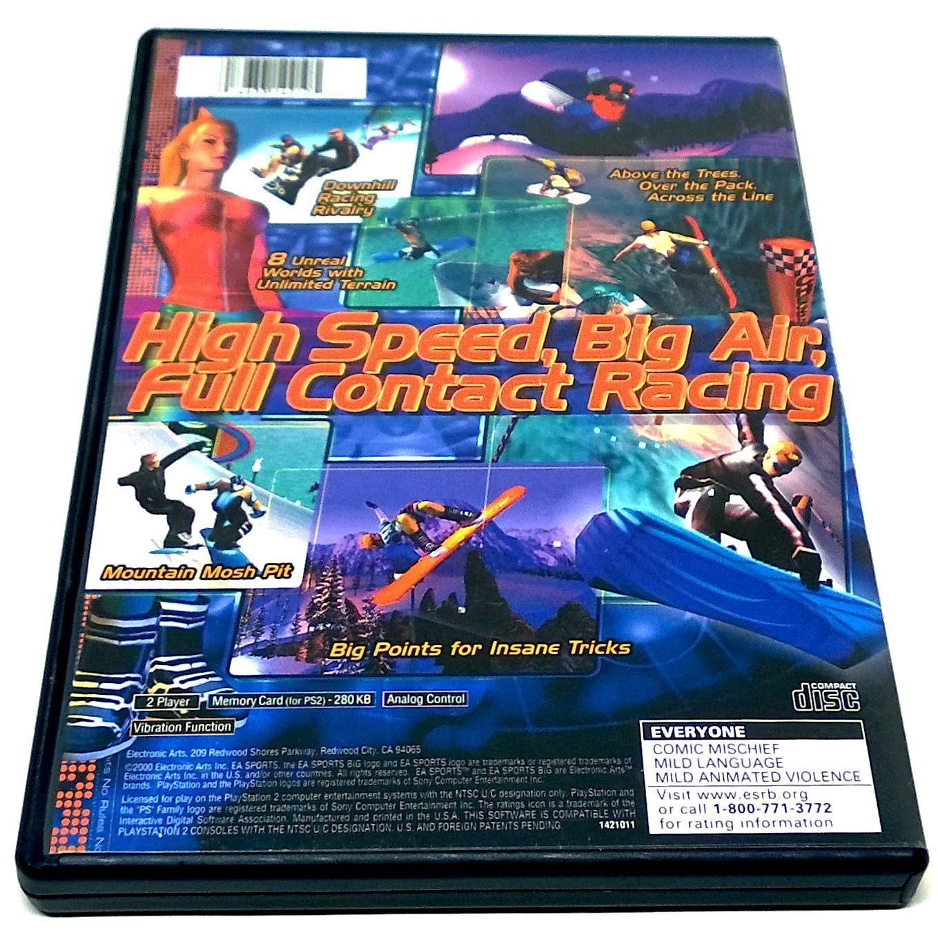 SSX for PlayStation 2 - Back of case