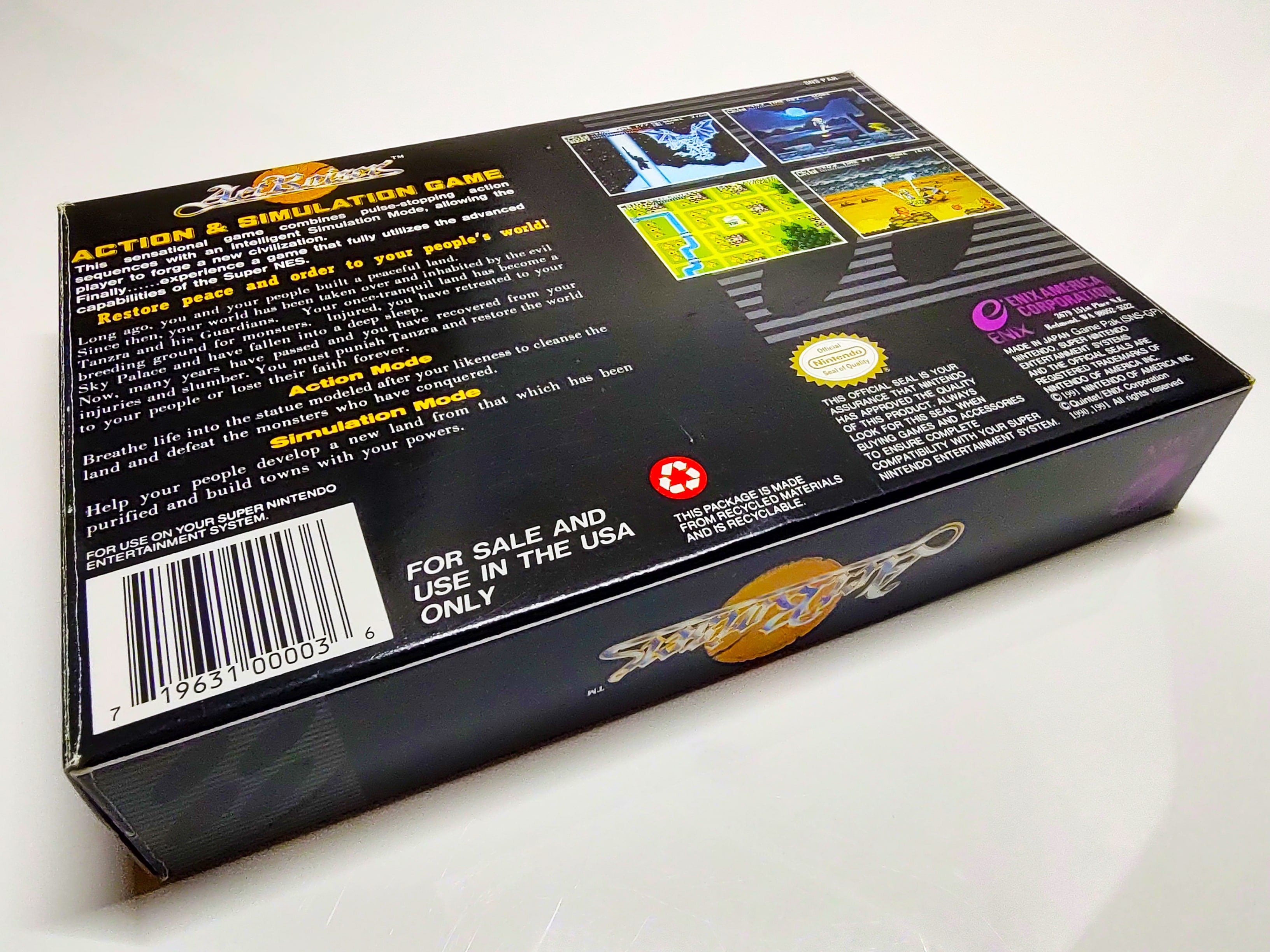 Actraiser | Super Nintendo | Box | Back