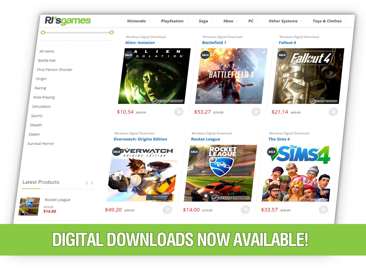 PC Game Digital Downloads Now Live!