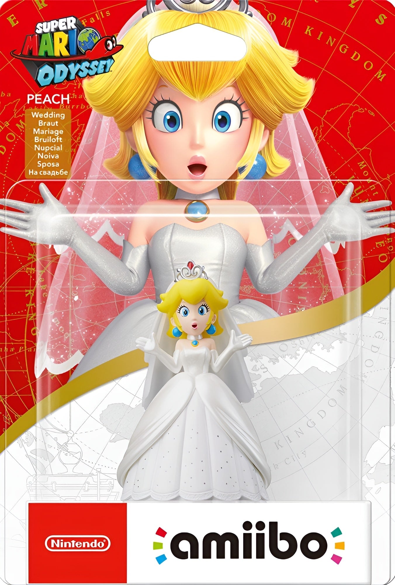 amiibo | Super Mario Odyssey | Peach Wedding Outfit Figure | Package
