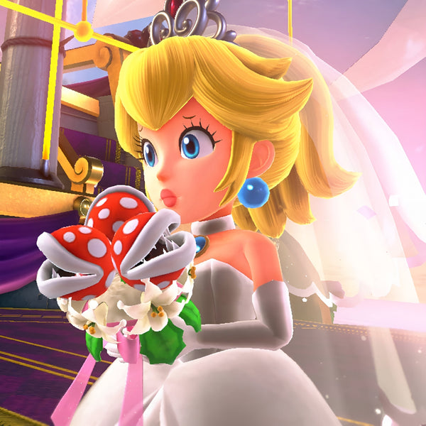 Nintendo Super Mario Odyssey Series Amiibo Figure: Princess Peach (Wedding Outfit) White