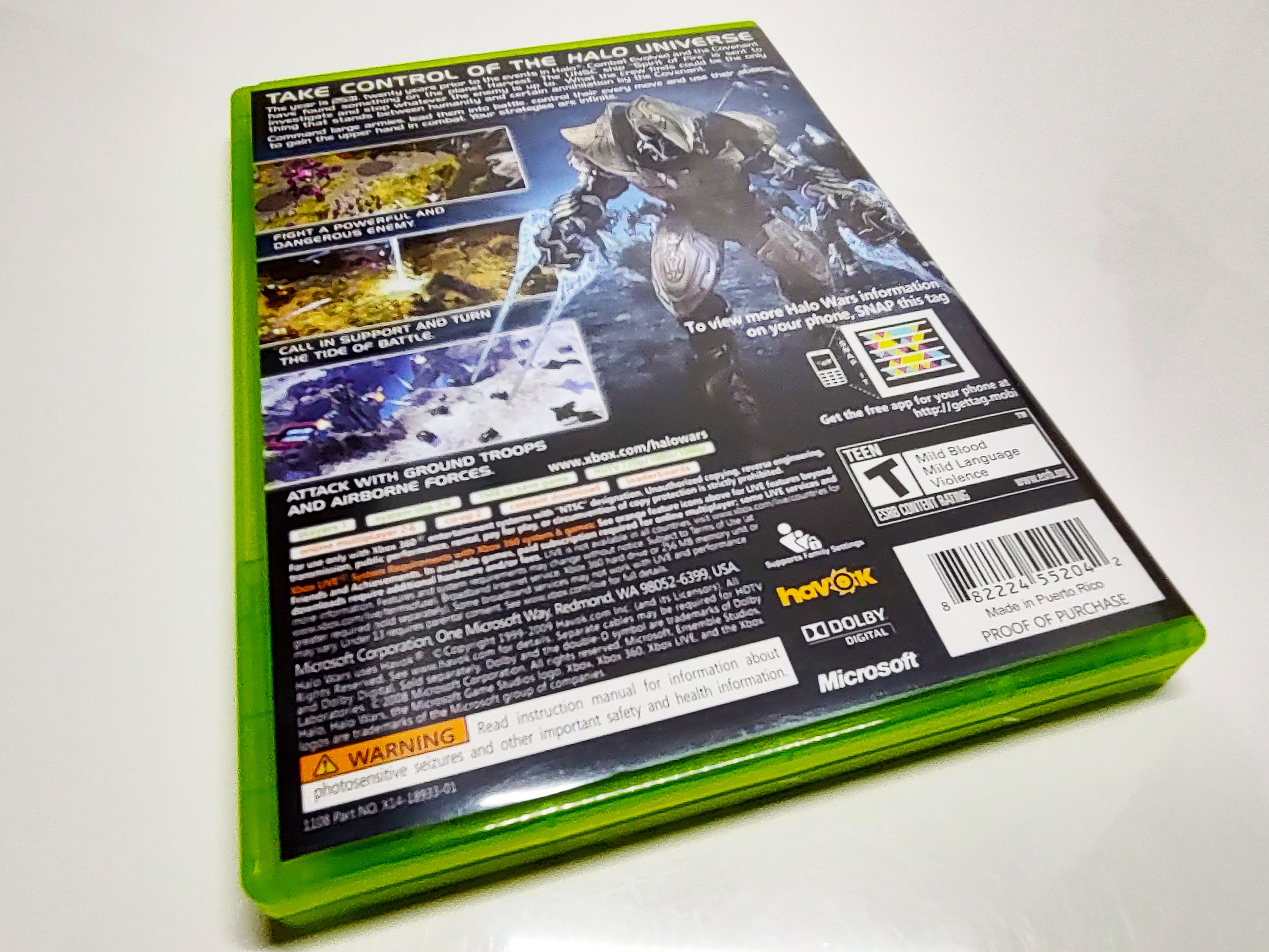 Halo Wars | Xbox 360 | Back of case