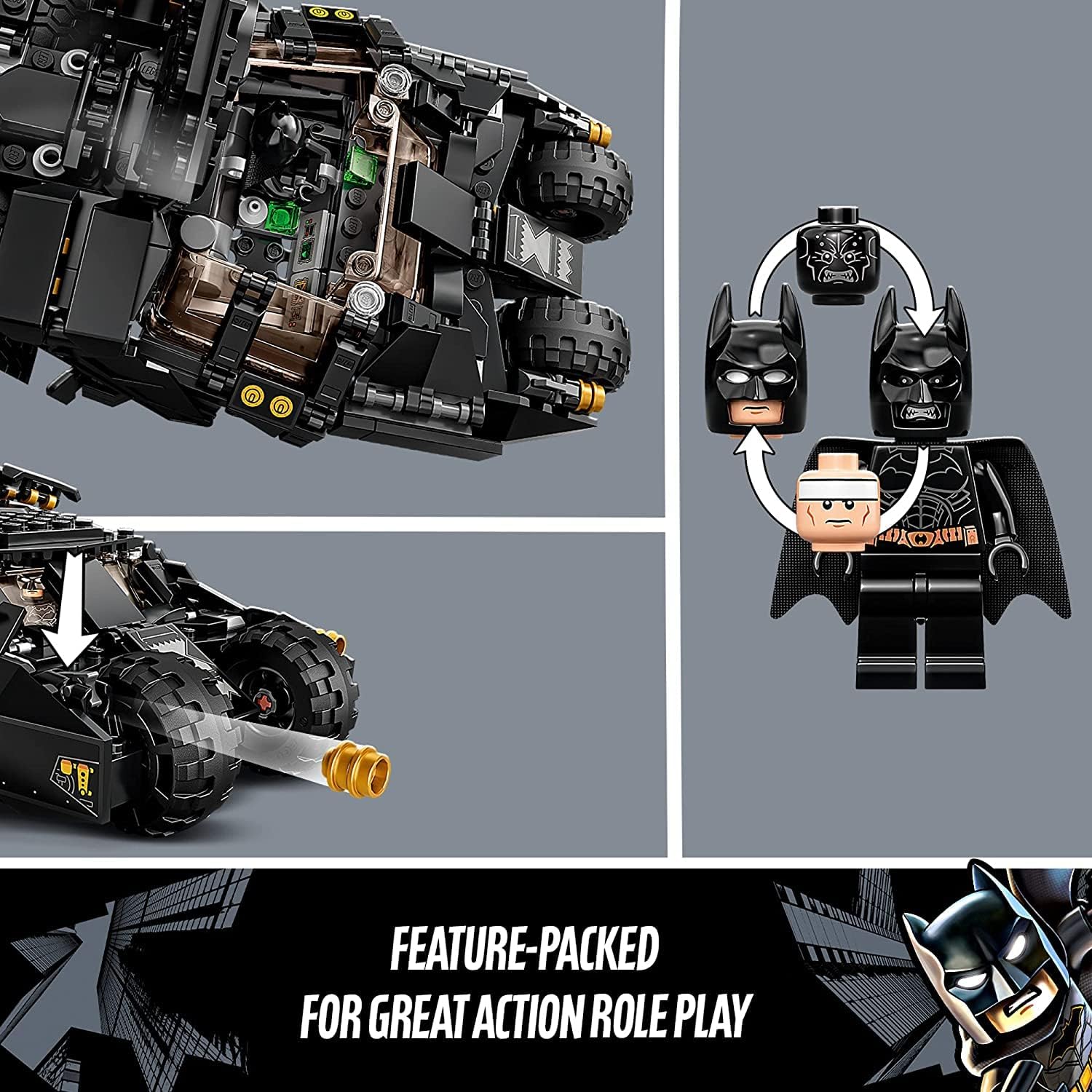 LEGO DC Batman Batmobile Tumbler: Scarecrow Showdown | 76239 Building Kit | Feature packed