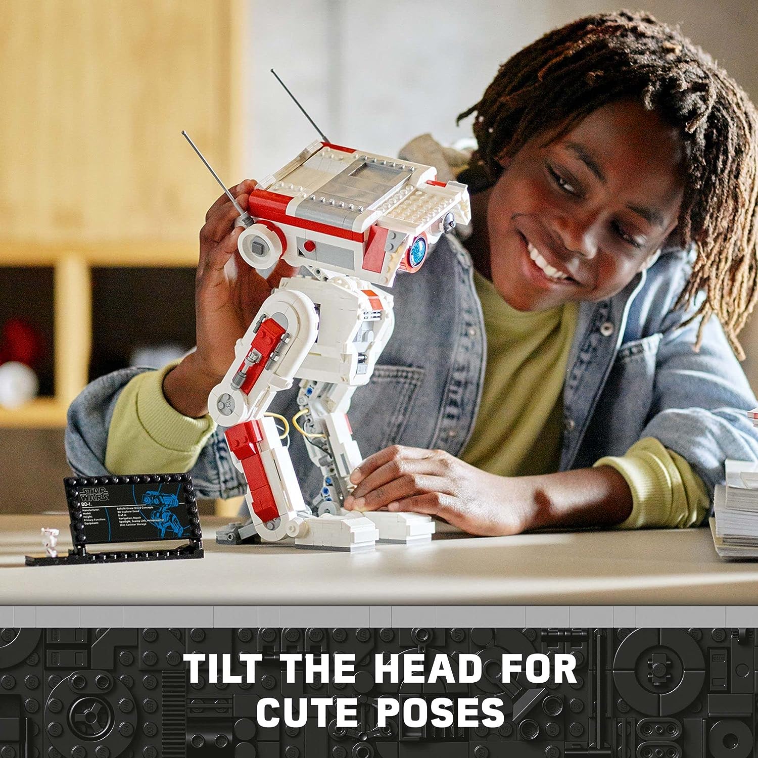 LEGO STAR WARS BD-1 Figure | 75335 Building Kit | Tilt the head for cute poses