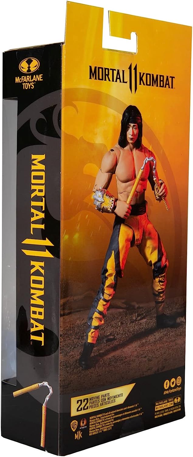 McFarlane Toys | Mortal Kombat 11 | Liu Kang Fighting Abbot Variant 7" Figure | Box | Back