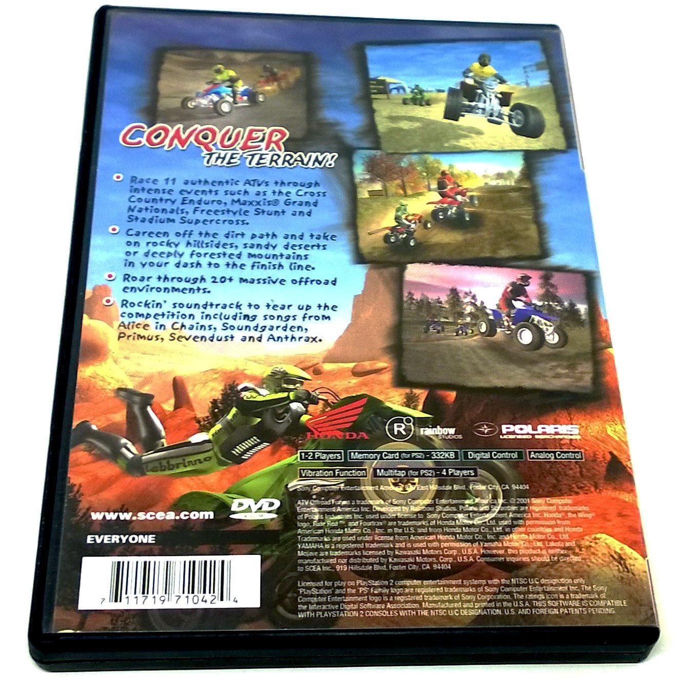 ATV Offroad Fury (Greatest Hits Edition) for PlayStation 2 - Back of case