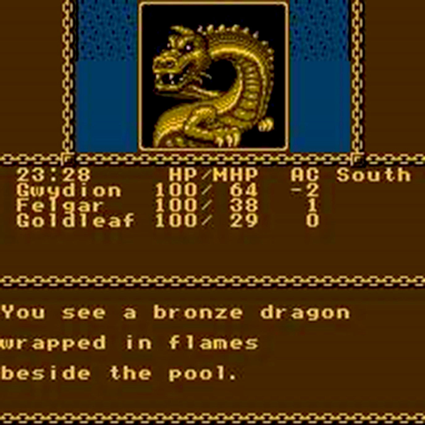 Advanced Dungeons & Dragons: Pool of Radiance NES Nintendo Game - Screenshot