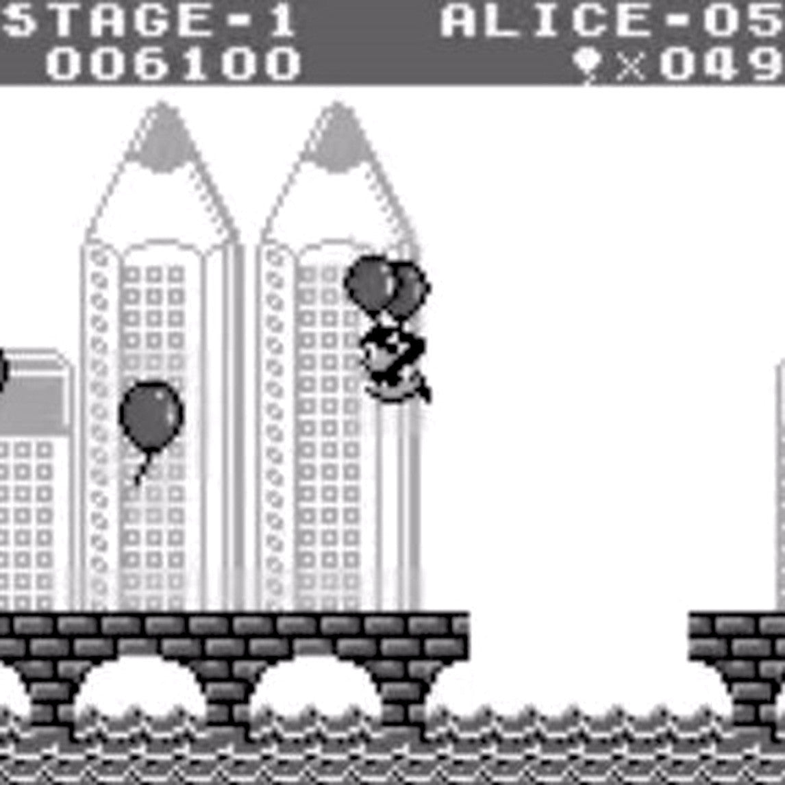 Balloon Kid Nintendo Game Boy Game - Screenshot