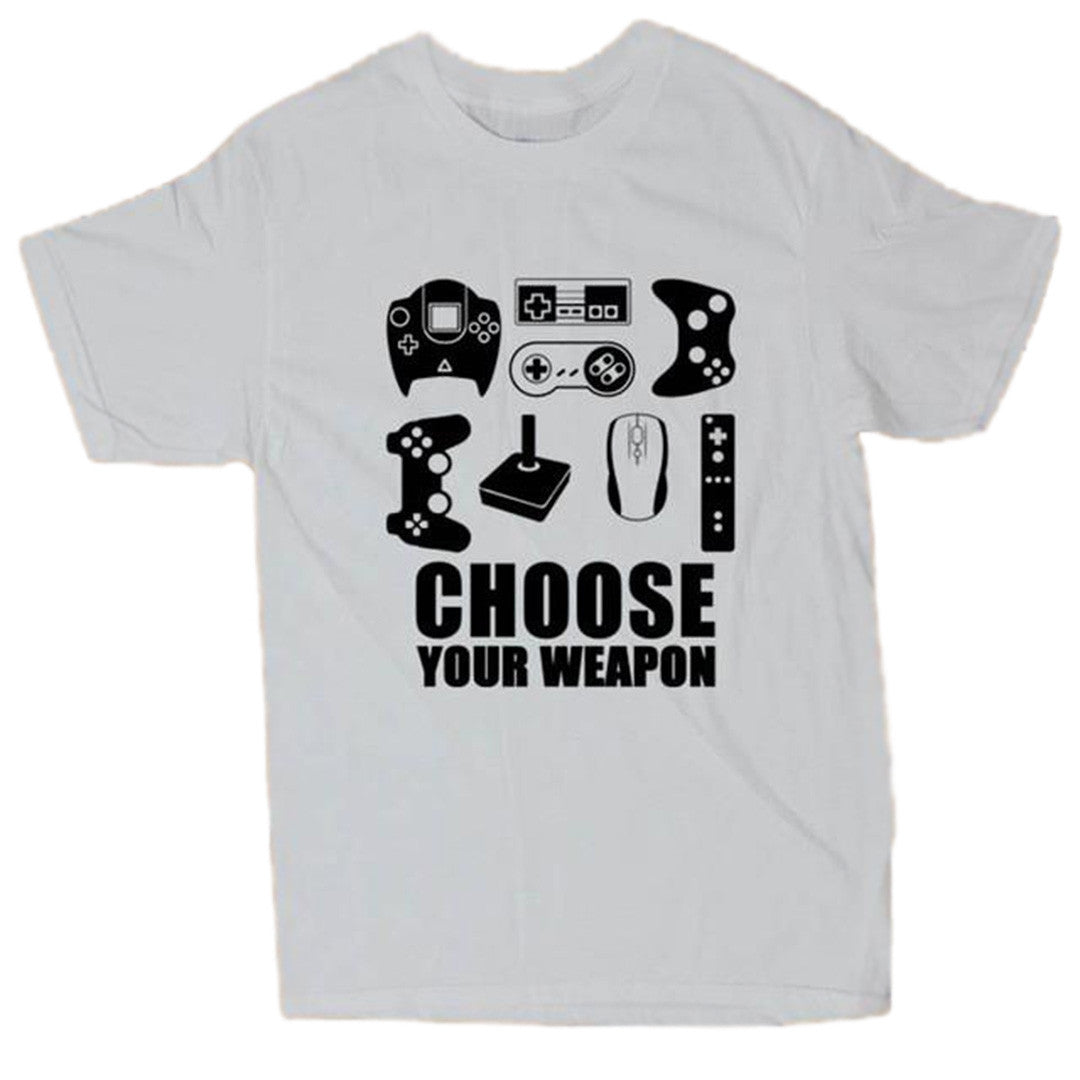 Choose Your Weapon Gamer T-Shirt - White