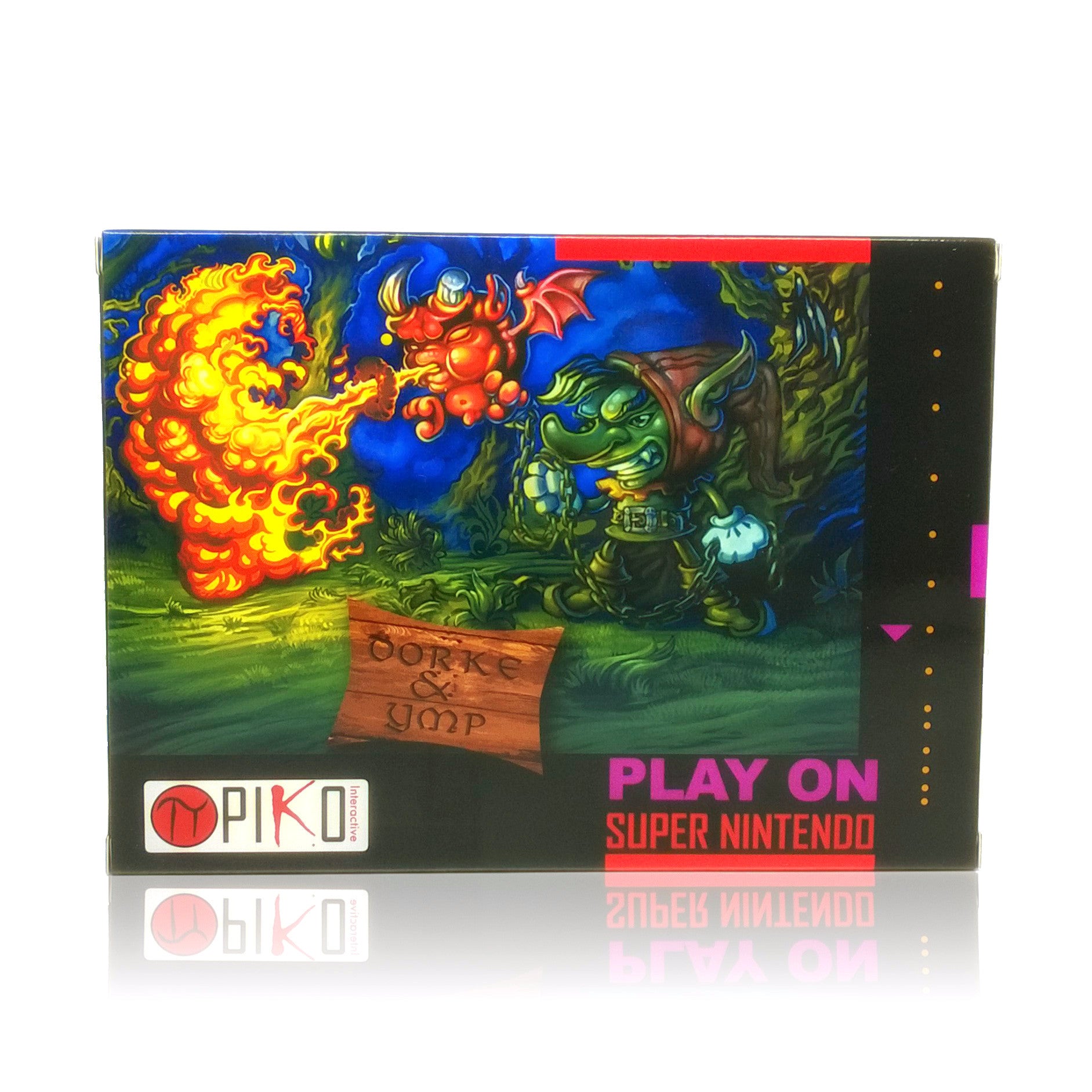 Dorke and Ymp SNES Super Nintendo Game - Box