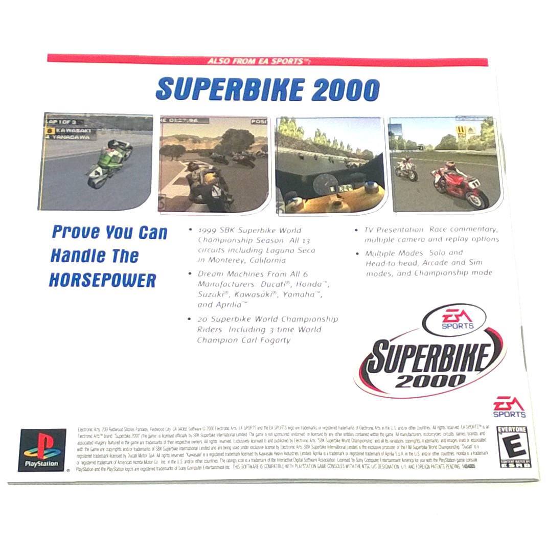 F1 2000 for PlayStation - Back of manual