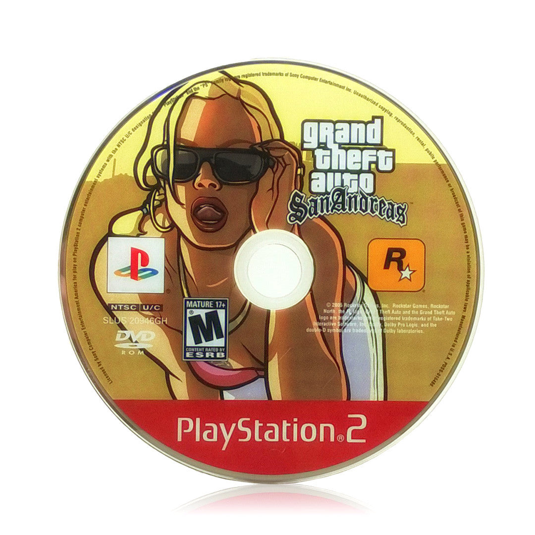 Grand Theft Auto: San Andreas (PlayStation 2) PS2 w/Orig Map,Case