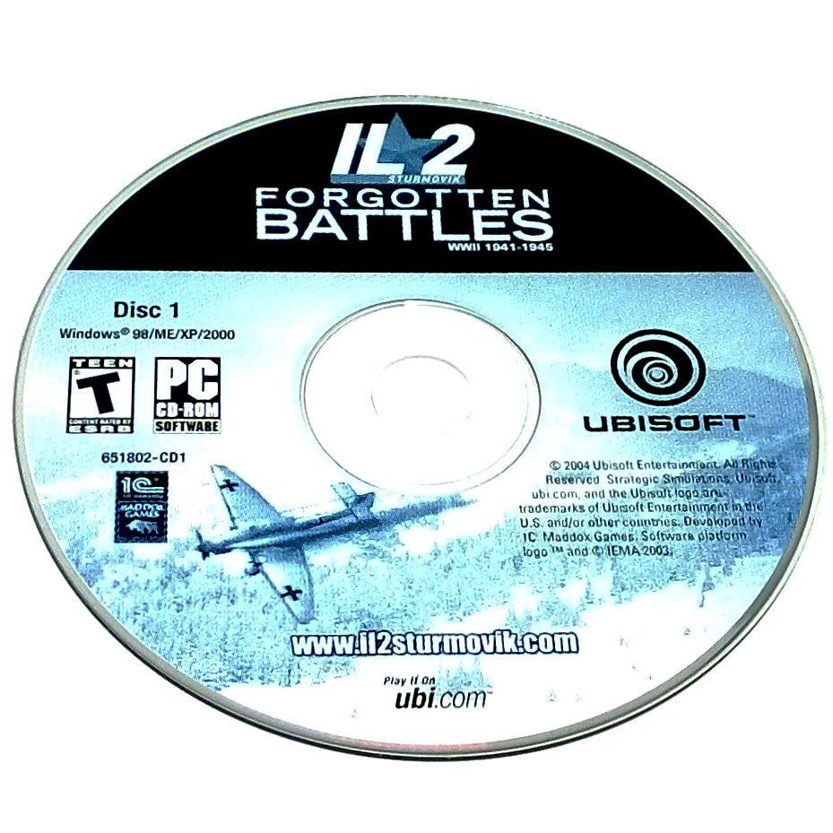 IL-2 Sturmovik: Forgotten Battles (Gold Pack Edition) for PC CD-ROM - Game disc 1