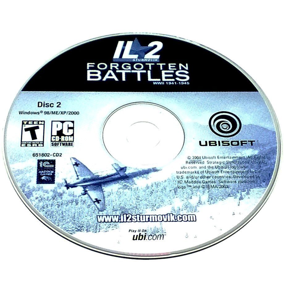 IL-2 Sturmovik: Forgotten Battles (Gold Pack Edition) for PC CD-ROM - Game disc 2