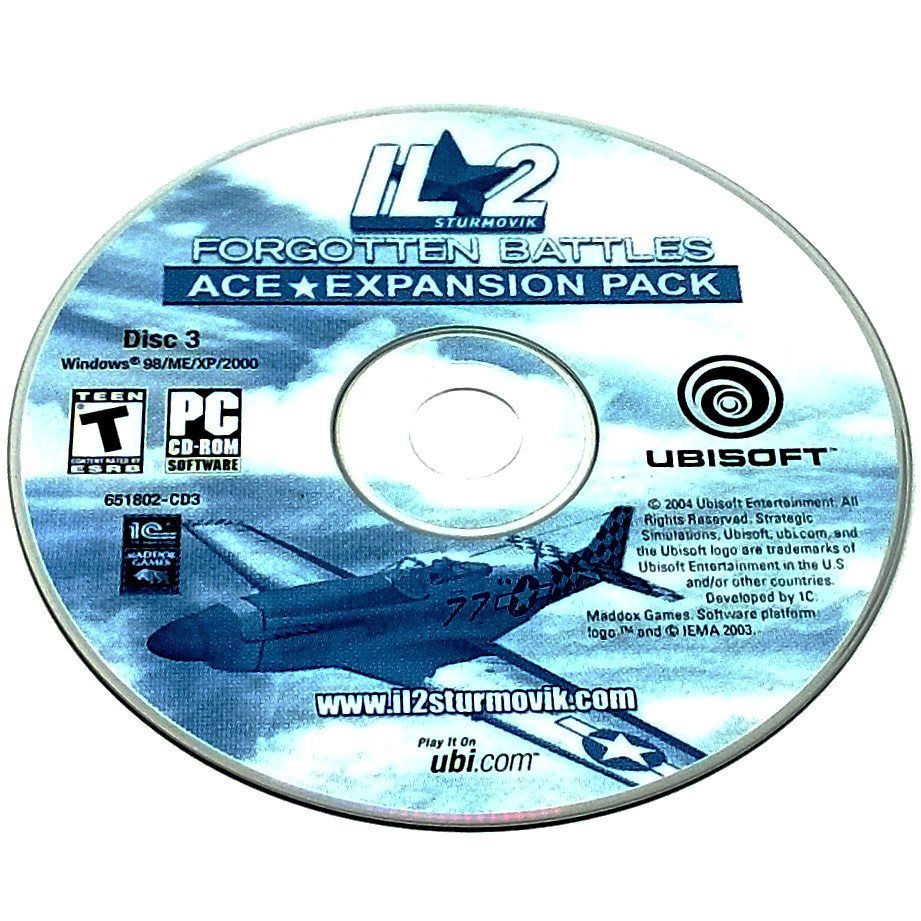 IL-2 Sturmovik: Forgotten Battles (Gold Pack Edition) for PC CD-ROM - Game disc 3