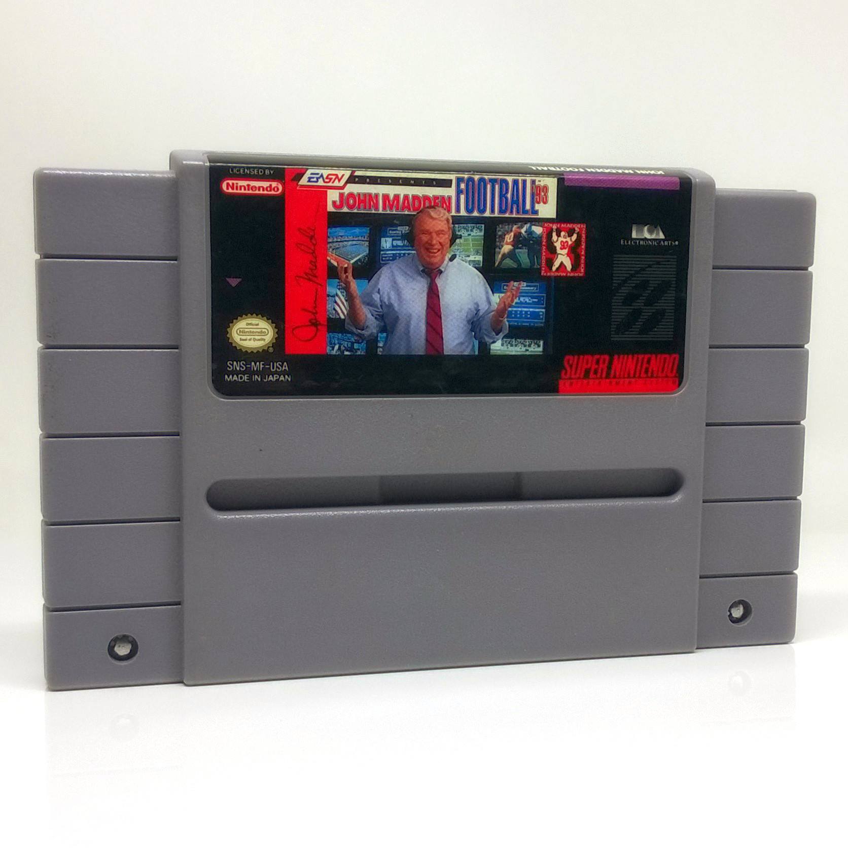John Madden Football '93 SNES Super Nintendo Game