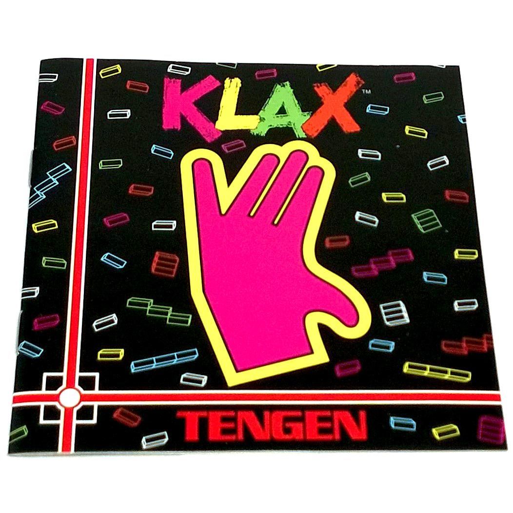 Klax for TurboGrafx-16 - Front of manual