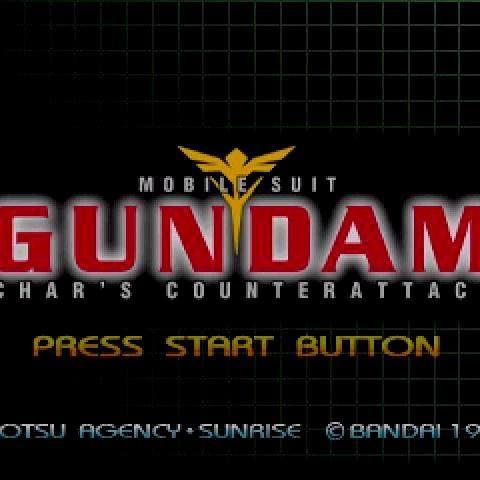 Mobile Suit Gundam: Char's Counterattack Import Sony PlayStation Game - Titlescreen