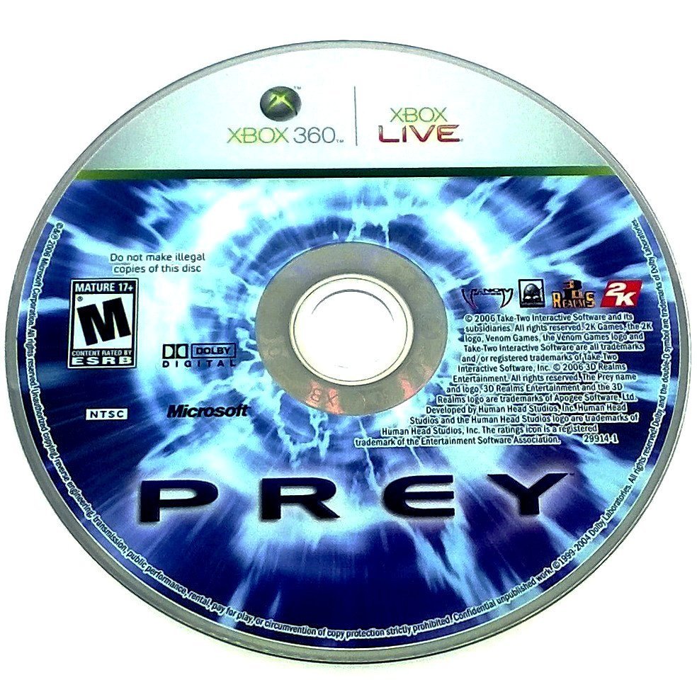 Prey for Xbox 360 - Game disc