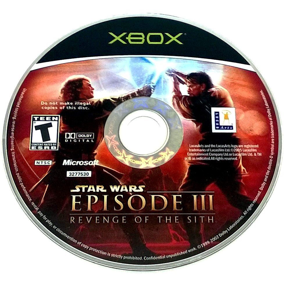 Star Wars Episode III: Revenge of the Sith for Xbox - Game disc