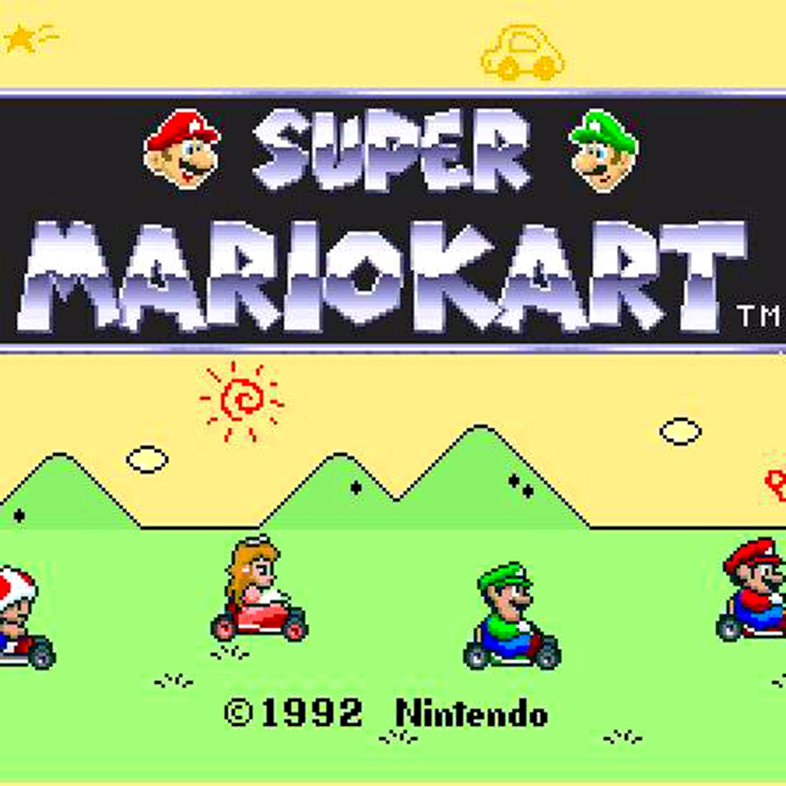 Super Mario Kart SNES Super Nintendo Game - Screenshot