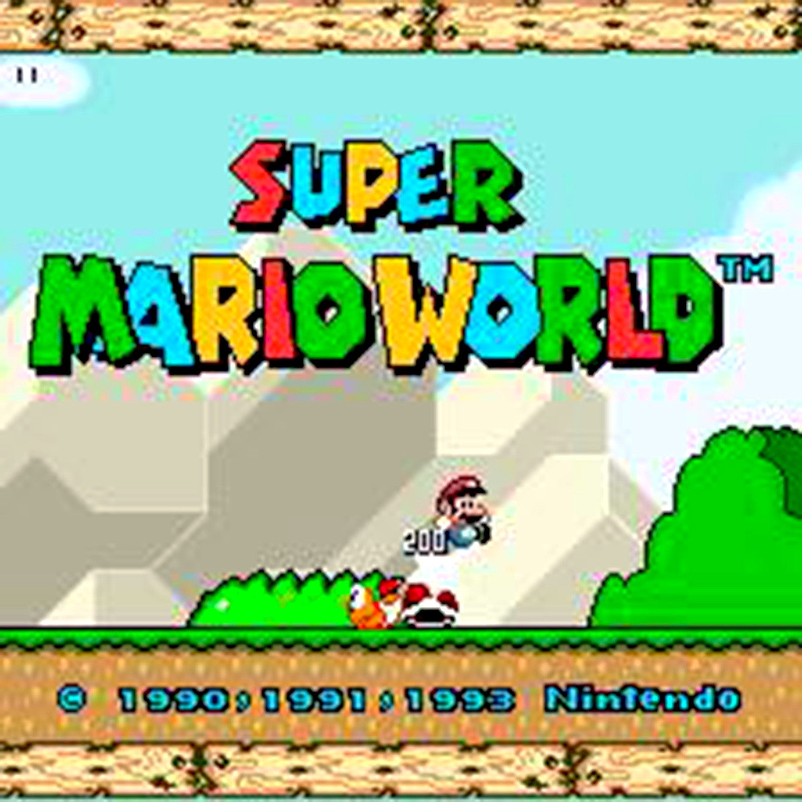Super Mario World SNES Super Nintendo Game - Screenshot