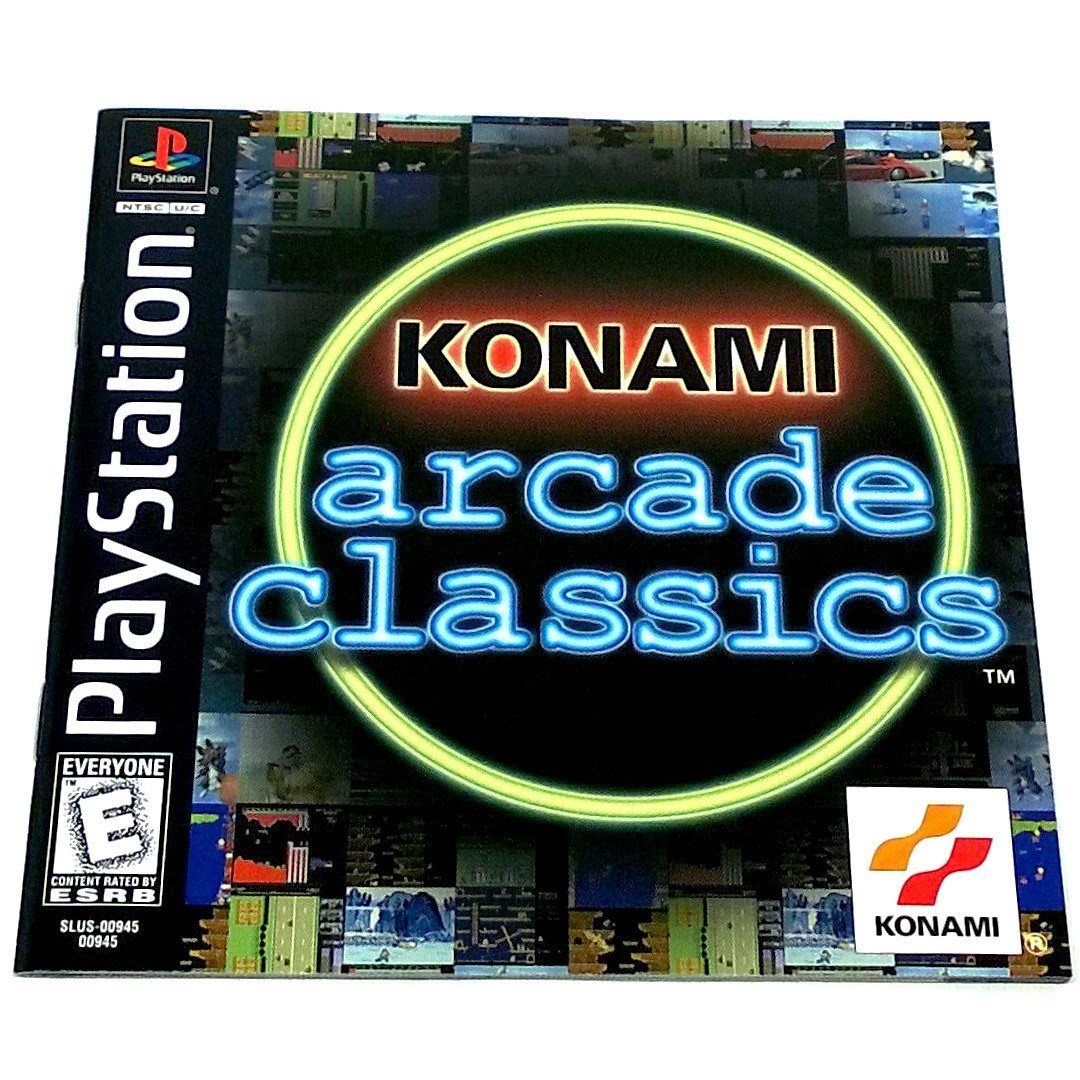 Konami Arcade Classics for PlayStation - Front of manual
