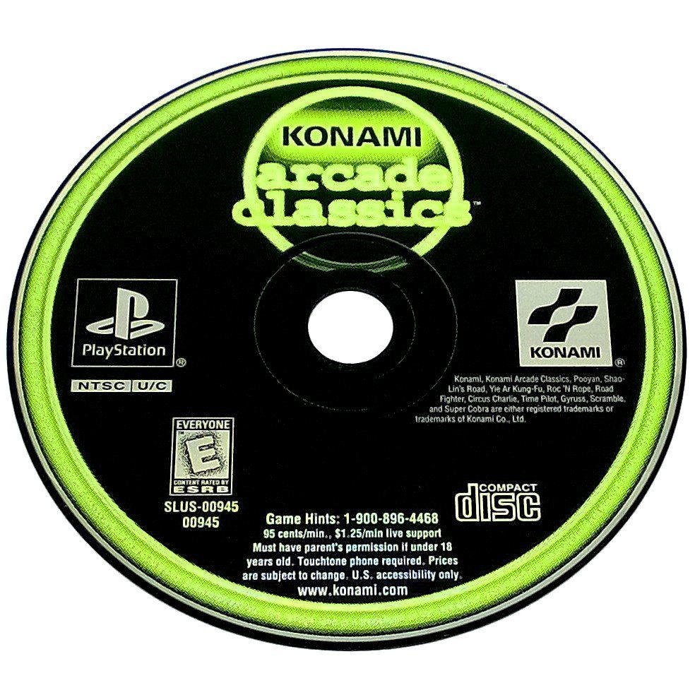Konami Arcade Classics for PlayStation - Game disc
