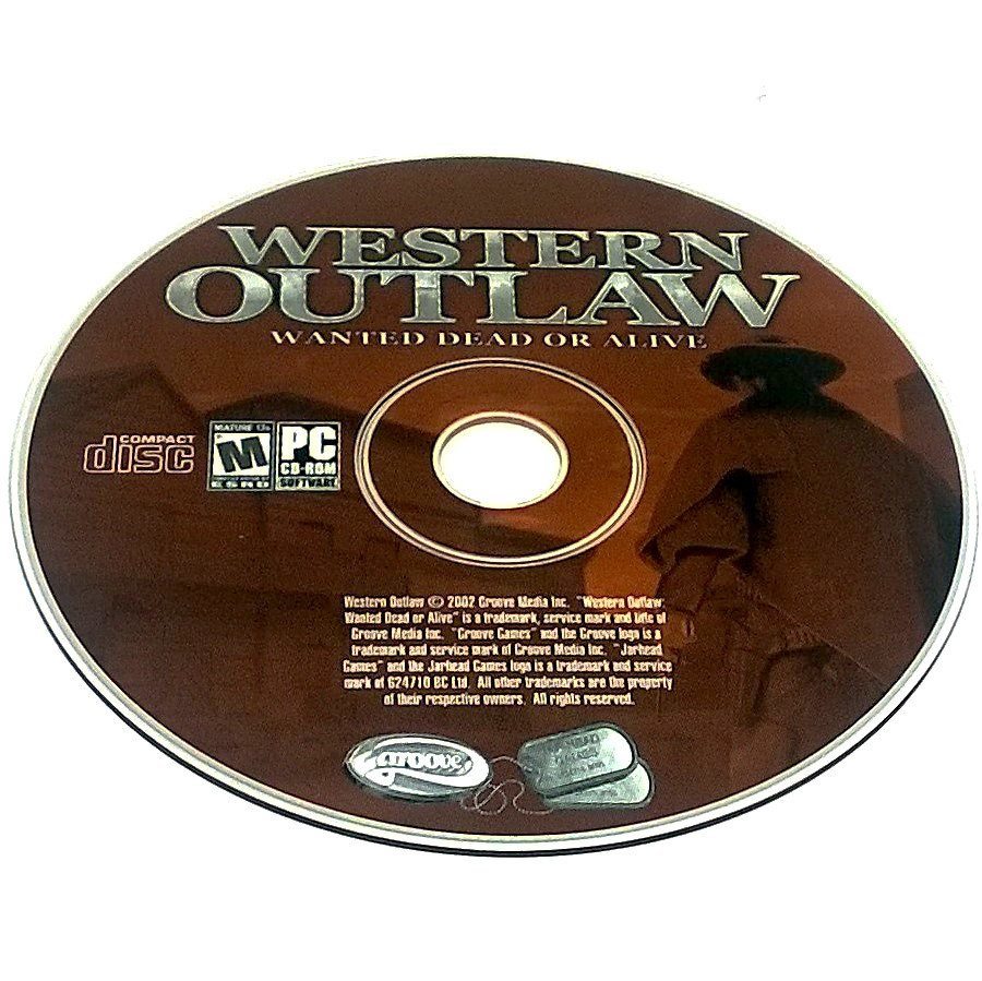 Western Outlaw: Wanted Dead or Alive for PC CD-ROM - Game disc