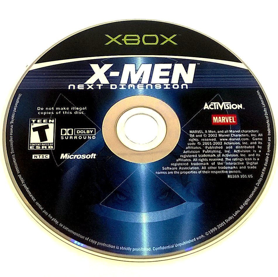 X-Men: Next Dimension for Xbox - Game disc