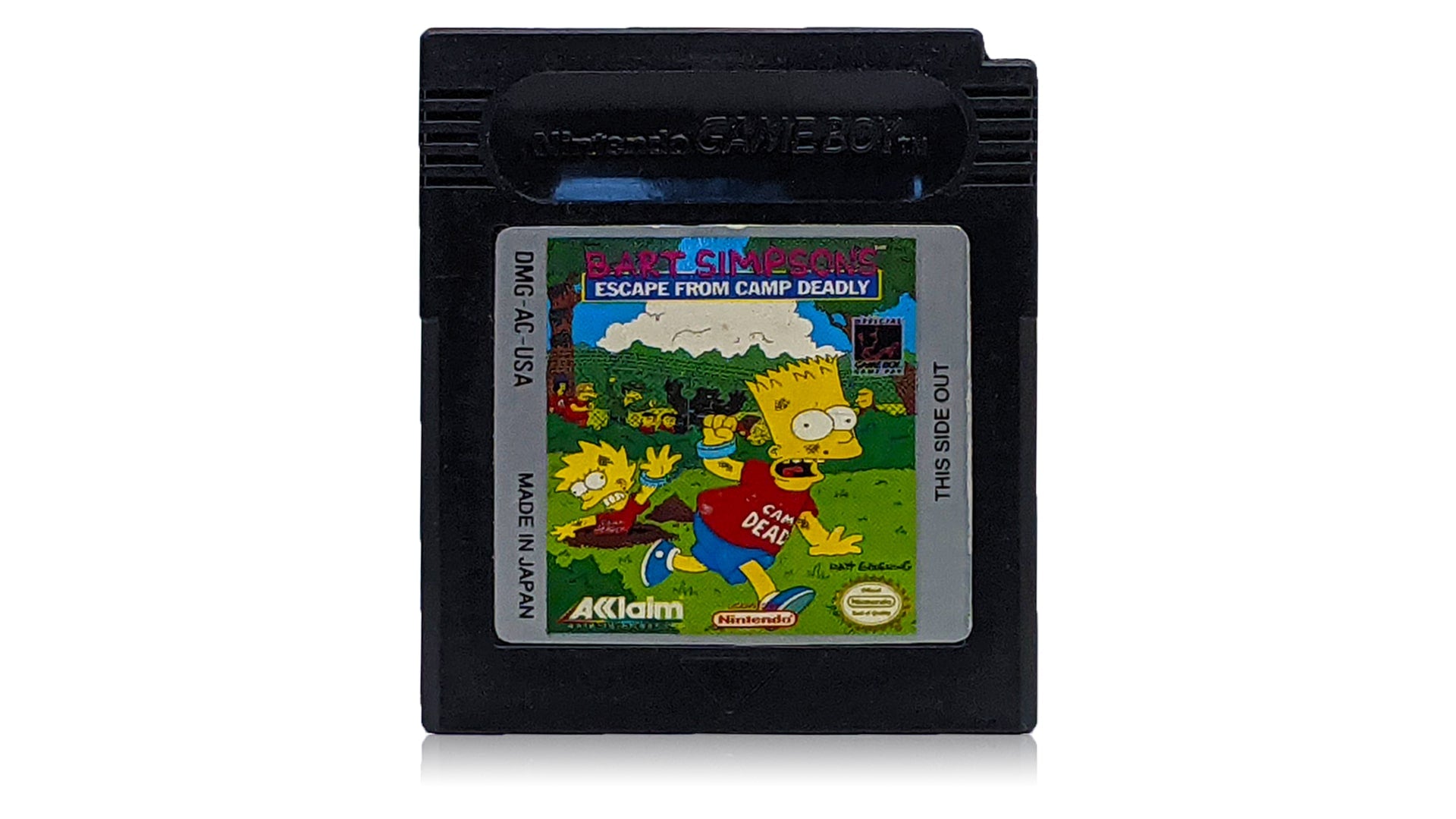 Bart Simpson's Escape from Camp Deadly | Nintendo Game Boy | Cartridge
